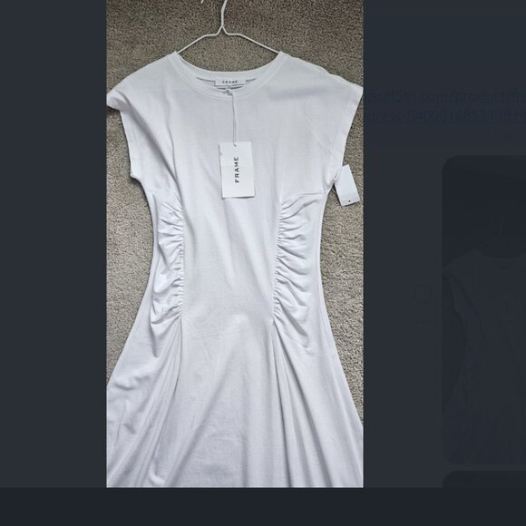 Frame Fitted Flare Cotton Midi Dress - SIZE XS (New with tags) - Picture 6 of 6